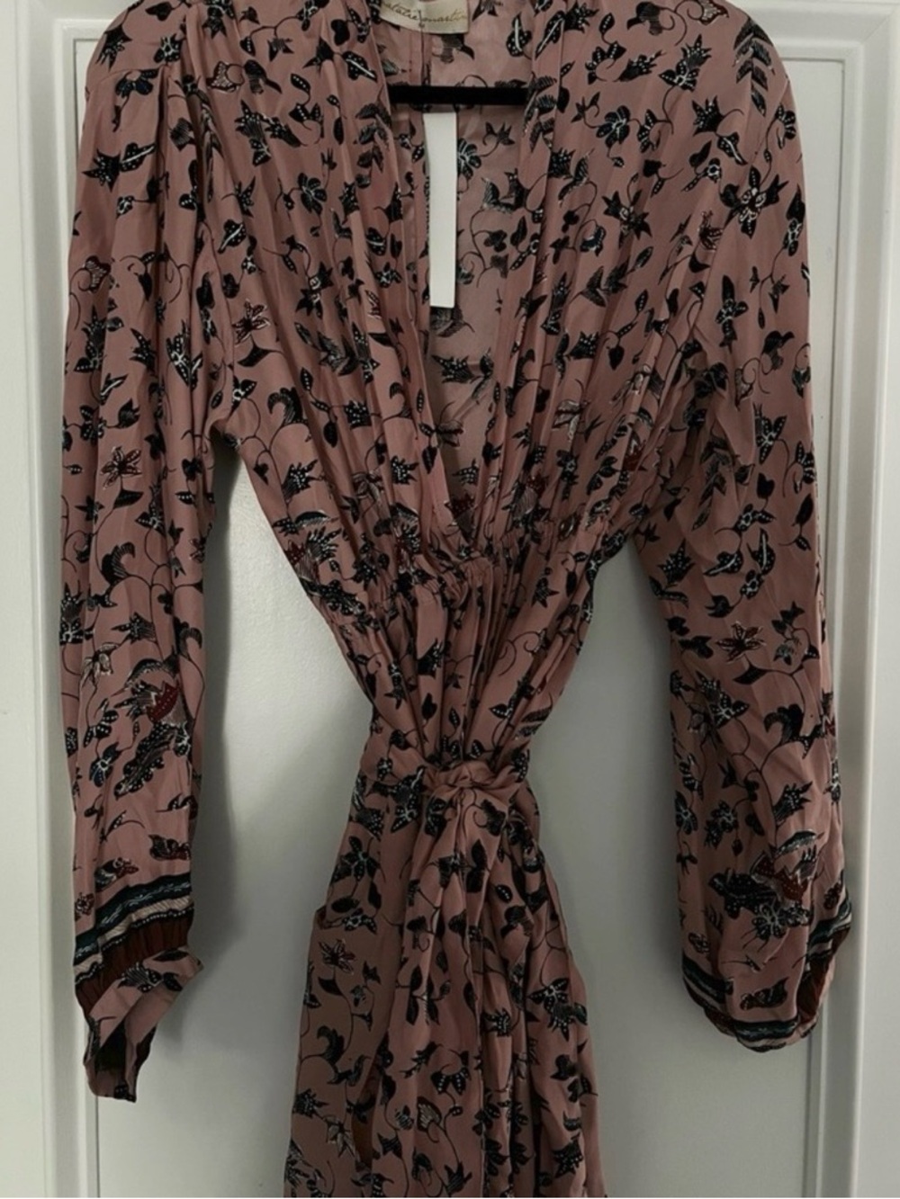 Natalie Martin Blush and Navy Floral Dress